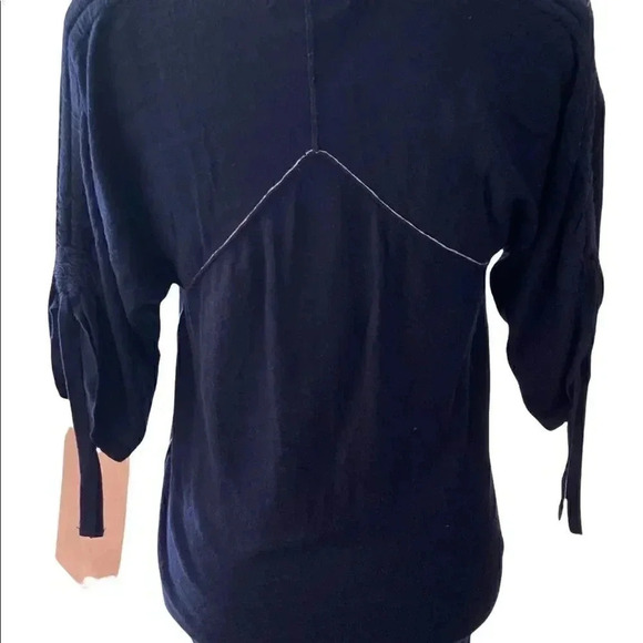 Banana Republic short sleeve sweater with short, ruched sleeves sz M EUC - Picture 5 of 9